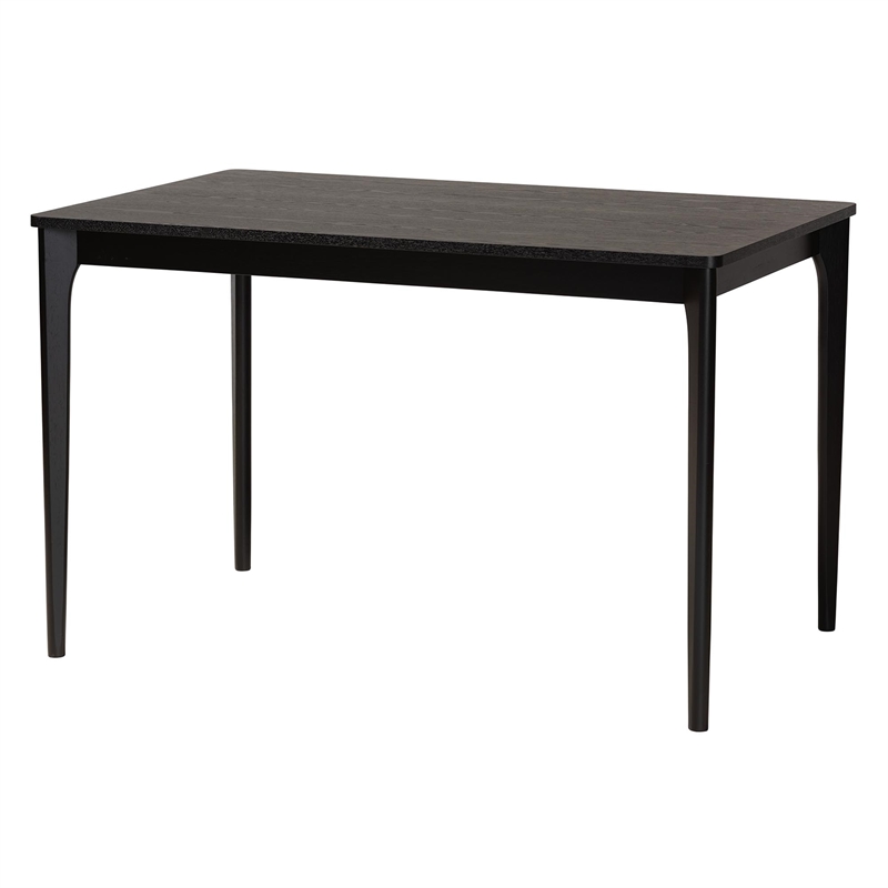 Baxton Studio Ballerina Black Finished Wood and Rattan 5-Piece Dining Set