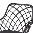 Baxton Studio Ballerina Black Finished Wood and Rattan 5-Piece Dining Set