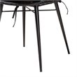 Baxton Studio Ballerina Black Finished Wood and Rattan 5-Piece Dining Set
