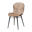 Baxton Studio Sabelle Brown Wood and Greywashed Rattan 5-Piece Dining Set