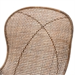 Baxton Studio Sabelle Brown Wood and Greywashed Rattan 5-Piece Dining Set
