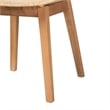 Baxton Studio Sabelle Brown Mahogany Wood and Rattan 5-Piece Dining Set