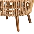 Baxton Studio Nagoya Rattan Lounge Chair with Curved Backrest in Brown