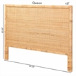 Baxton Studio Adelyn Rattan & Wood Queen Size Headboard in Brown