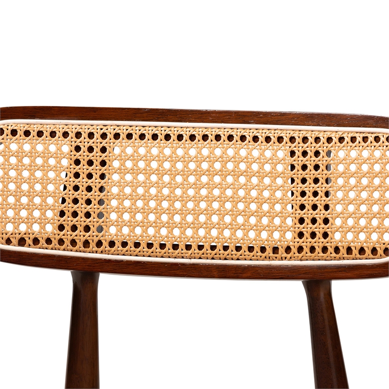 Baxton Studio Tarana 5-Piece Fabric & Wood Pub Set in Gray/Walnut Brown