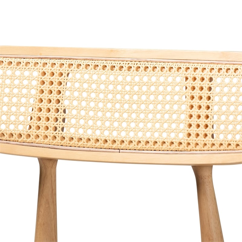 Baxton Studio Tarana 5-Piece Fabric & Wood Pub Set in Gray/Natural Oak