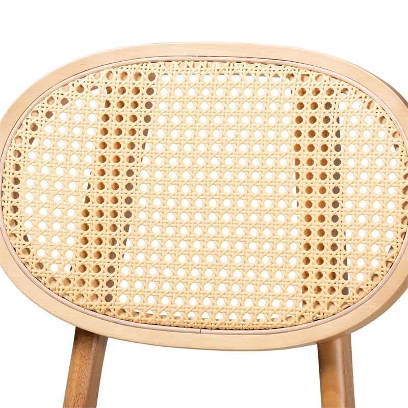 Baxton Studio Darrion 5-Piece Fabric & Wood Pub Set in Gray/Natural Oak