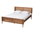 Baxton Studio Gardwin Mid-Century Wood King Size Platform Bed in Ash Walnut
