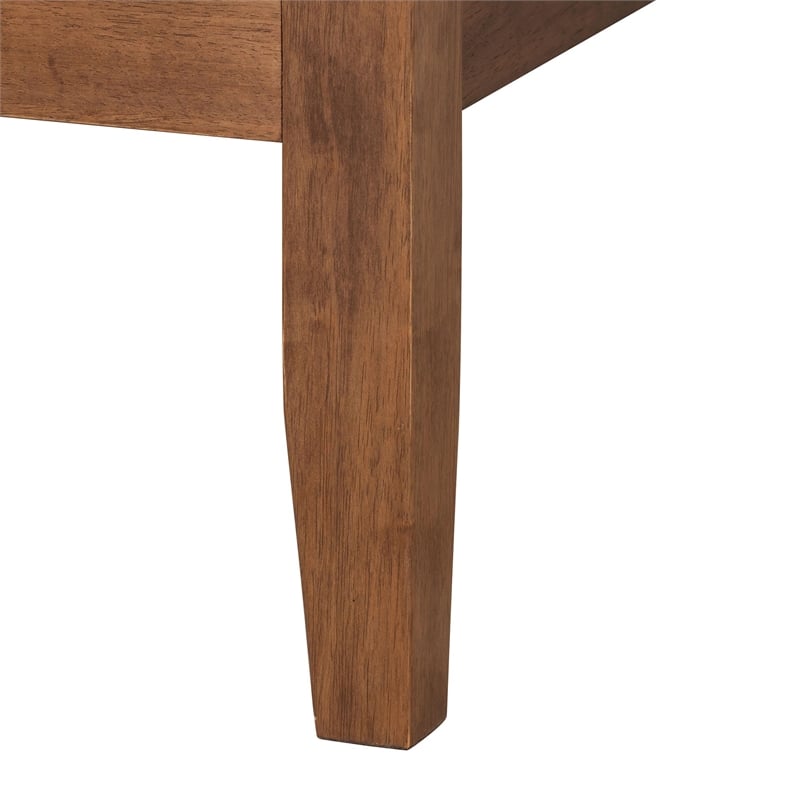 Baxton Studio Salvatore Wood King Size Platform Bed in Walnut Brown