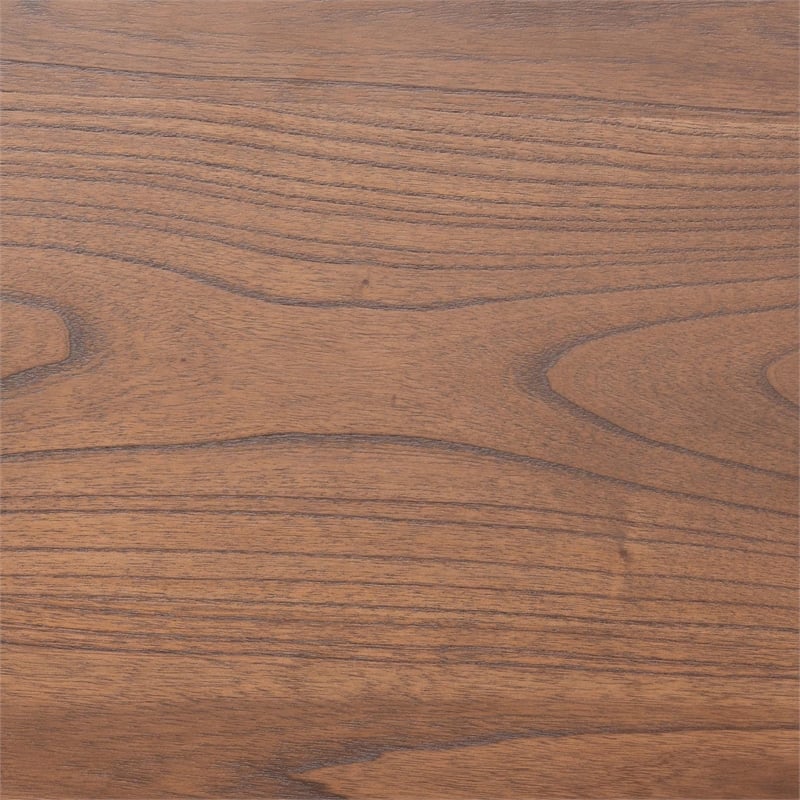 Baxton Studio Salvatore Wood Queen Size Platform Bed in Walnut Brown