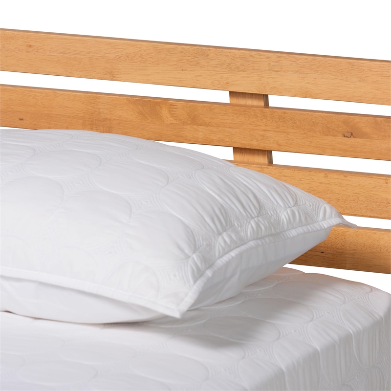 Baxton Studio Joaquin Wood Queen Size Platform Bed in Rustic Brown