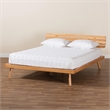 Baxton Studio Joaquin Wood Queen Size Platform Bed in Rustic Brown