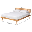 Baxton Studio Joaquin Wood Queen Size Platform Bed in Rustic Brown