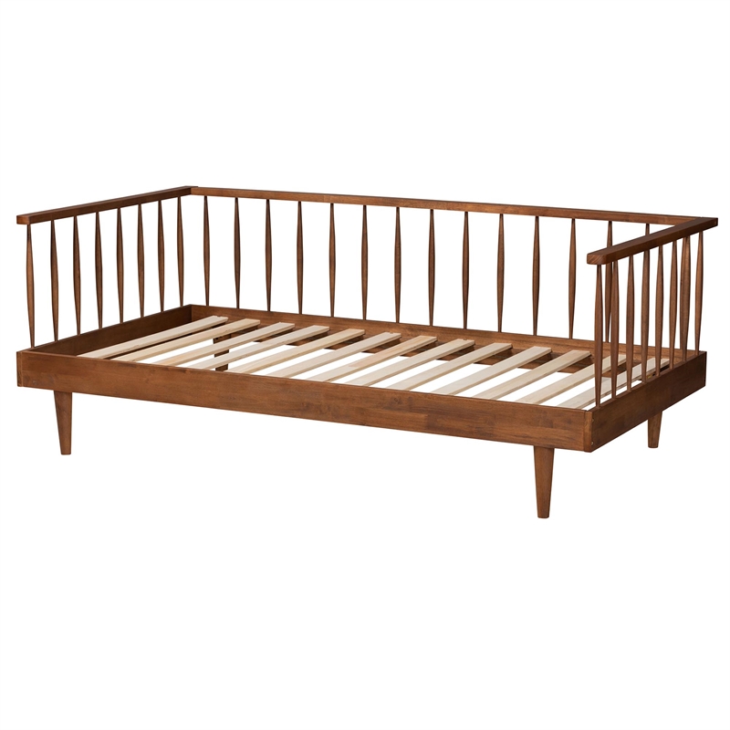 Baxton Studio Matilda Modern Ash Walnut Finished Wood Twin Size Daybed