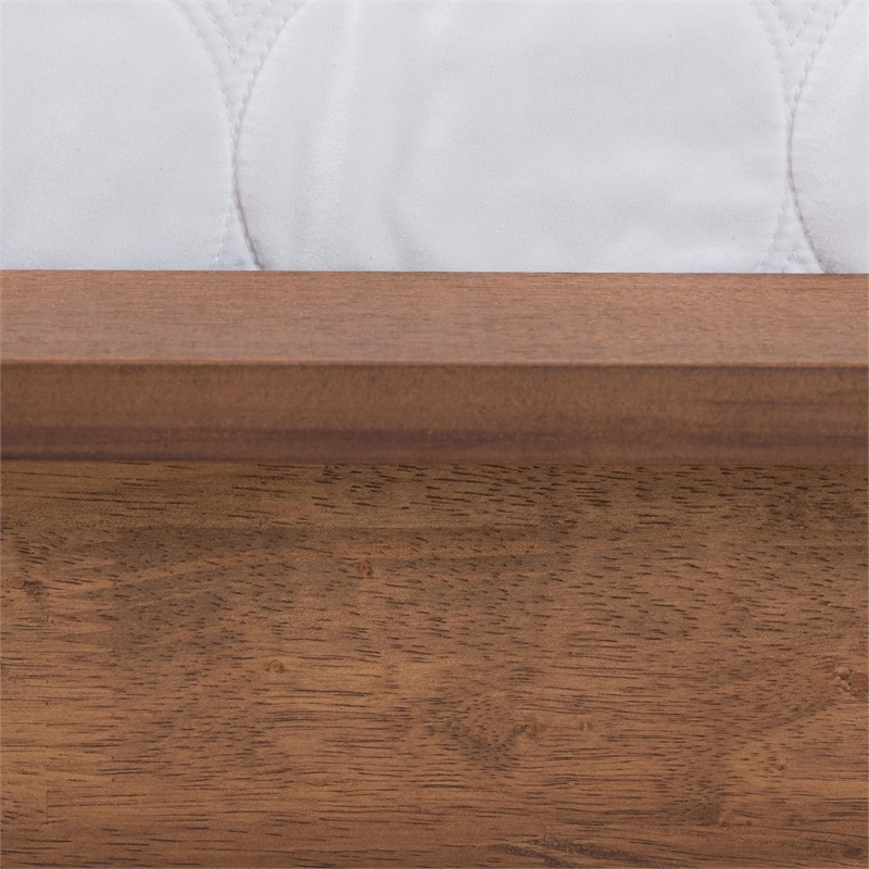 Baxton Studio Flint Modern Ash Walnut Finished Wood King Size Platform Bed