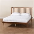 Baxton Studio Flint Modern Ash Walnut Finished Wood King Size Platform Bed