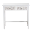 Baxton Studio Yelena Traditional White Finished Wood 2-Drawer Console Table