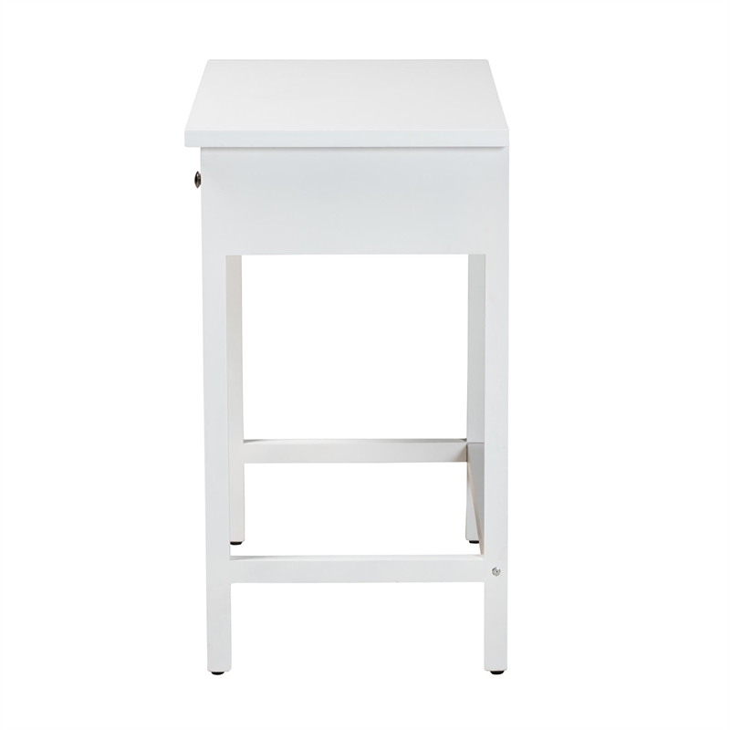 Baxton Studio Yelena Traditional White Finished Wood 2-Drawer Console Table