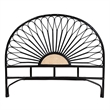 Baxton Studio Perenna Two-Tone Black and Brown Rattan King Standalone Headboard