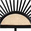 Baxton Studio Perenna Two-Tone Black and Brown Rattan King Standalone Headboard