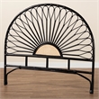 Baxton Studio Perenna Two-Tone Black and Brown Rattan King Standalone Headboard