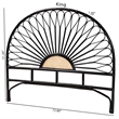 Baxton Studio Perenna Two-Tone Black and Brown Rattan King Standalone Headboard