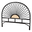 Baxton Studio Perenna Two-Tone Black and Brown Rattan King Standalone Headboard