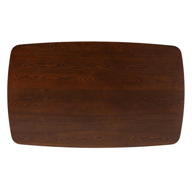 Baxton Studio Dannell Grey Fabric and Walnut Brown Wood 7-Piece Dining Set