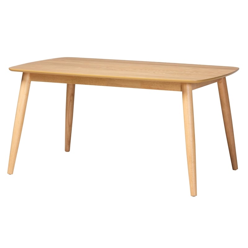 Baxton Studio Dannell Grey Fabric and Natural Oak Wood 7-Piece Dining Set