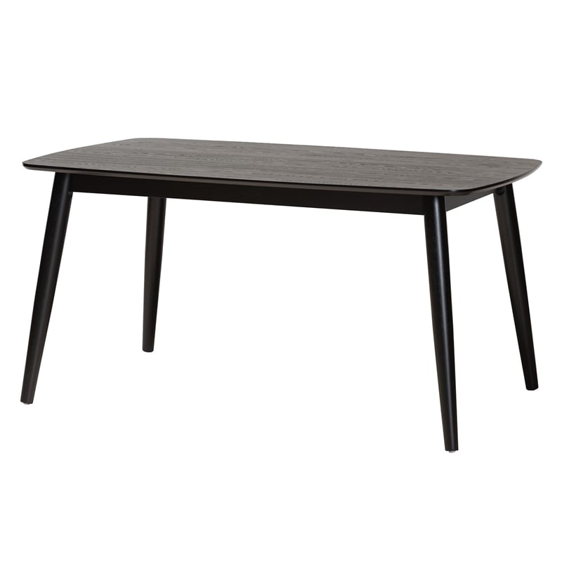 Baxton Studio Dannell Cream Fabric and Black Finished Wood 7-Piece Dining Set