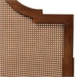 Baxton Studio Risha Ash Walnut Finished Wood and Rattan King Size Headboard