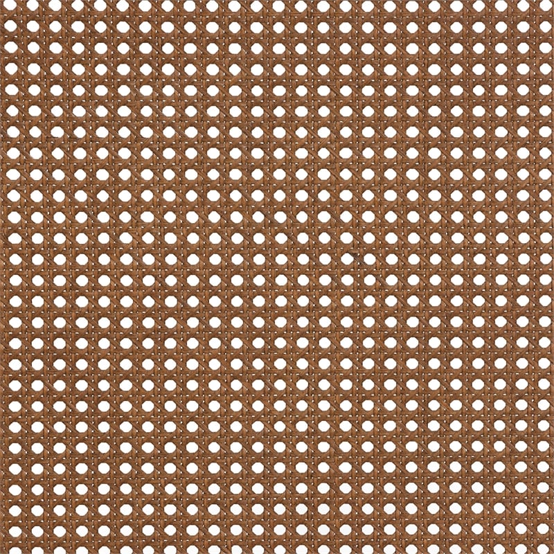 Baxton Studio Risha Ash Walnut Finished Wood and Rattan King Size Headboard