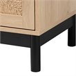 Baxton Studio Cherelle 2-Door Mid-Century Wood Storage Cabinet in Brown/Black