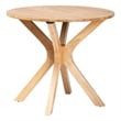 Baxton Studio Kenji Round Wood Dining Table with Splayed Legs in Brown