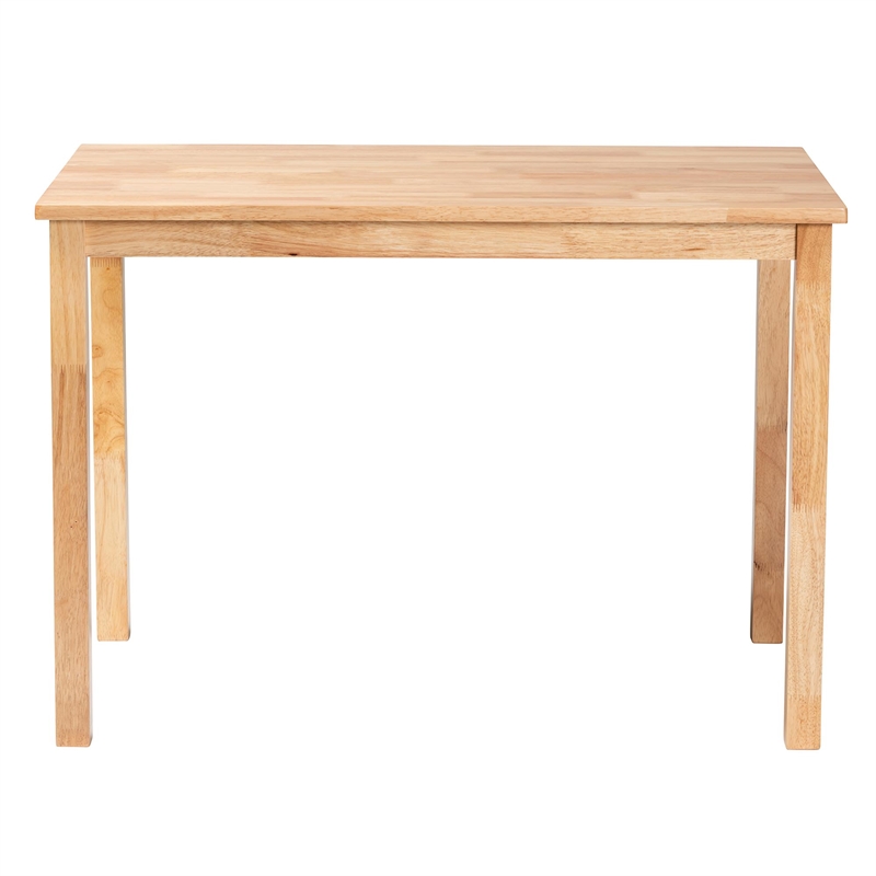Baxton Studio Eveline Rectangular Modern Wood Dining Table in Natural Brown