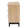 Baxton Studio Cherelle 3-Drawer Mid-Century Wood Storage Cabinet in Brown/Black