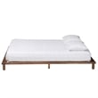 Baxton Studio Alivia Mid-Century Wood Queen Size Bed Frame in Walnut Brown