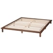 Baxton Studio Alivia Mid-Century Wood Queen Size Bed Frame in Walnut Brown