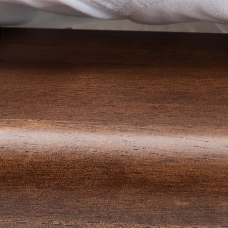 Baxton Studio Alivia Mid-Century Wood Queen Size Bed Frame in Walnut Brown