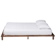 Baxton Studio Alivia Modern Walnut Brown Finished Wood King Size Bed Frame