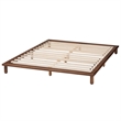 Baxton Studio Alivia Modern Walnut Brown Finished Wood King Size Bed Frame