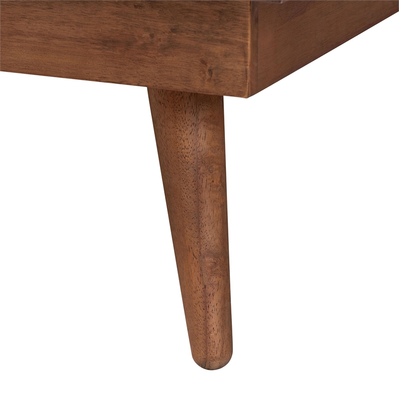 Baxton Studio Delfina Fabric/Wood Queen Size Platform Bed in Dark Gray/Brown