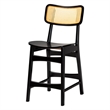 Baxton Studio Tafari 5-Piece Wood & Rattan Pub Set in Dark Brown