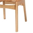 Baxton Studio Donato 5-Piece Wood & Rattan Dining Set in Oak Brown
