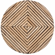 Baxton Studio Devika Round Bamboo End Table in Natural and Dark Brown