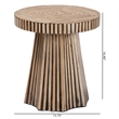 Baxton Studio Devika Round Bamboo End Table in Natural and Dark Brown