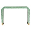 Baxton Studio Didrika Wood & Mother of Pearl Console Table in Seafoam Green
