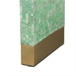 Baxton Studio Didrika Wood & Mother of Pearl Console Table in Seafoam Green