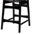 Baxton Studio Hesper 5-Piece Mid-Century Wood & Rattan Pub Set in Brown