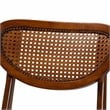 Baxton Studio Giuliana Walnut Brown Wood and Woven Rattan 7-Piece Dining Set